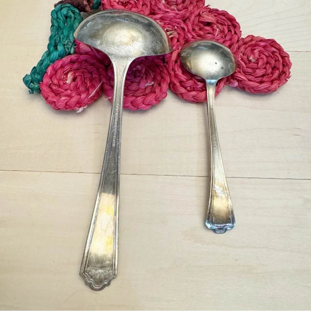 Vintage/Antique Majestic Silver Plate Ladle and a R.C.Co Silver Plate Spoon